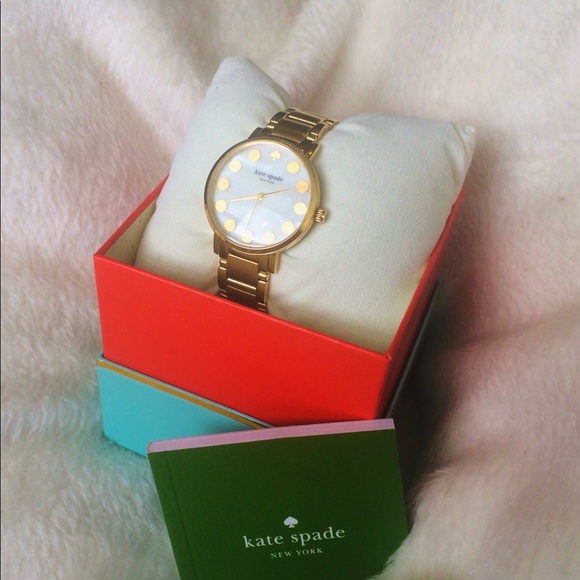Kate Spade Gold Gramercy Dot Watch